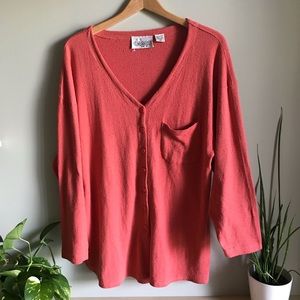 Vintage Raw Silk Button Down Shirt